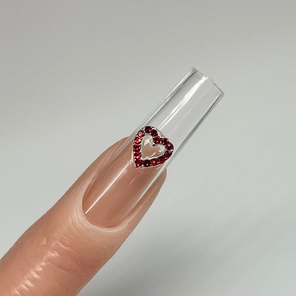 Hollow Bling Heart Red