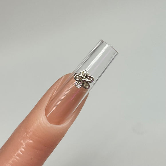 Dainty Crystal Flower Gold